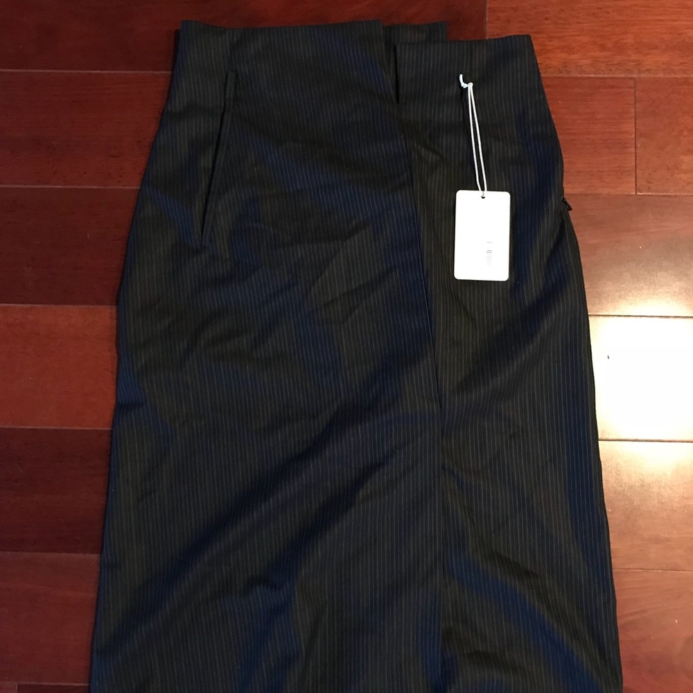 NWT $2300 Brioni navy dress skirt